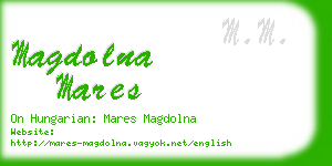 magdolna mares business card